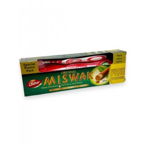 Зубная паста Miswak Dabur Травяная Лечебно-профилактическая + щётка 190 г Зубная паста Miswak Dabur Травяная Лечебно-профилактическая + щётка 190 г
