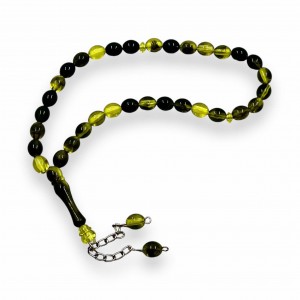 Чотки Tasbih 33 бусини 8 мм Zincirli Салатово-чорний