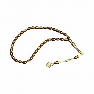 Чотки Gold Hematit Tasbih 33 бусини Золотисті