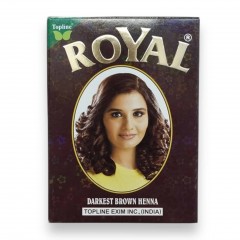 Хна для волосся Індійська Натуральна Royal Henna Darkest Brown Темно-коричнева 6 шт