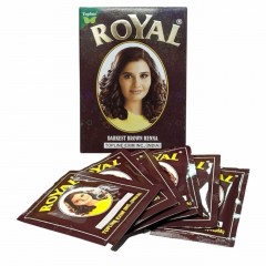 Хна для волосся Індійська Натуральна Royal Henna Darkest Brown Темно-коричнева 6 шт