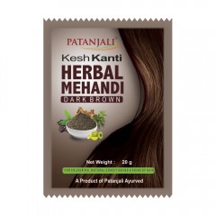 Хна для волосся Patanjali Kesh Kanti Herbal Mehandi Dark Brown Темно-коричнева 20 г