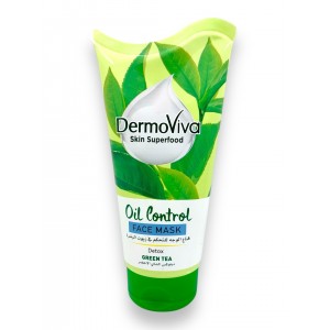 Маска для обличчя Face mask Dabur Vatika DermoViva Зелений чай Oil Contril із зеленим чаєм Очищення, зміцнення 150 мл