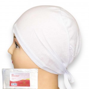 Боне (шапочка) під хіджаб на зав'язках Bone Maradi Білий Боне (шапочка) під хіджаб на зав'язках Bone Maradi Білий