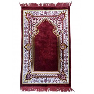 Килимок для молитви (намазу) Sajda Basit 70х110 см 3506 Бордовий