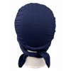 Боне (шапочка) з одним нахлестом Capraz Baglamali Bone Maradi на зав'язках Темно-синій