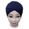 Боне (шапочка) з одним нахлестом Capraz Baglamali Bone Maradi на зав'язках Темно-синій