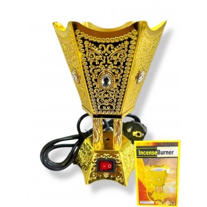 Бахурниця Аромалампа електрична для пахощів Bakhoor 3566 Gold Бахурниця Аромалампа електрична для пахощів Bakhoor 3566 Gold