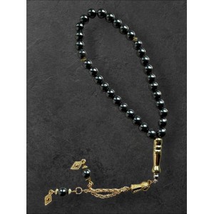 Чотки класичні з гематиту Hematite Tasbih 33 бусини Графітовий