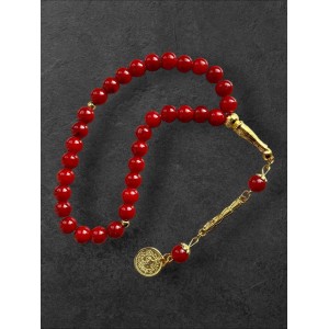 Чётки классические из фарфоровой породы Tasbih 33 бусины Красный Чётки классические из фарфоровой породы Tasbih 33 бусины Красный