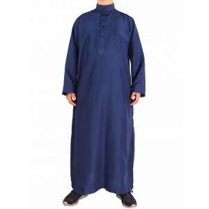 Каміс арабська чоловіча сорочка подовжена Qamees Al Usayman S-XXL Синій