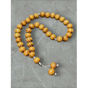 Чотки Дерев'яні 33 бусини Tasbih 14 мм