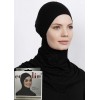 Підхіджабник Жіночий головний убір One Size Buyuk Hijab Bone Ecardin ST224 Чорний