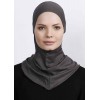 Підхіджабник Жіночий головний убір One Size Buyuk Hijab Bone Ecardin ST224 Антрацит