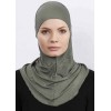 Підхіджабник Жіночий головний убір One Size Buyuk Hijab Bone Ecardin ST224 Хакі