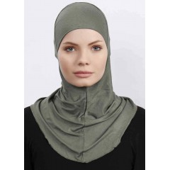 Підхіджабник Жіночий головний убір One Size Buyuk Hijab Bone Ecardin ST224 Хакі