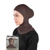 Підхіджабник Жіночий головний убір One Size Buyuk Hijab Bone Ecardin ST224 Шоколадний