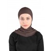 Підхіджабник Жіночий головний убір One Size Buyuk Hijab Bone Ecardin ST224 Шоколадний
