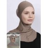 Підхіджабник Жіночий головний убір One Size Buyuk Hijab Bone Ecardin ST224 Кава з молоком