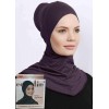 Підхіджабник Жіночий головний убір One Size Buyuk Hijab Bone Ecardin ST224 Сливовий