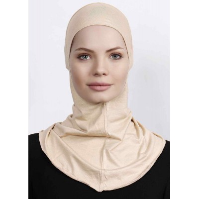 Підхіджабник Жіночий головний убір One Size Buyuk Hijab Bone Ecardin ST224 Бежевий