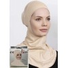 Підхіджабник Жіночий головний убір One Size Buyuk Hijab Bone Ecardin ST224 Бежевий