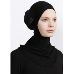 Підхіджабник Ecardin Climafit Hijab Bone з сіткою, дихаючий, One Size, Чорний