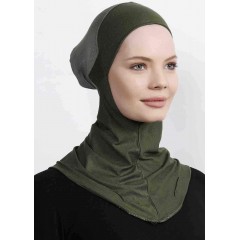 Підхіджабник Ecardin Climafit Hijab Bone з сіткою, дихаючий, One Size, Хакі