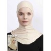 Підхіджабник Ecardin Climafit Hijab Bone з сіткою, дихаючий, One Size, Бежевий
