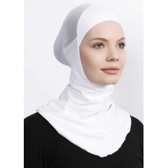 Підхіджабник Ecardin Climafit Hijab Bone з сіткою, дихаючий, One Size, Білий