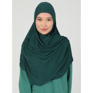 Хіджаб готовий цільний Tesettur Turban Ecardin ST406 One Size Смарагдовий