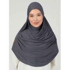 Хіджаб готовий цільний Tesettur Turban Ecardin ST406 One Size Темно-сірий