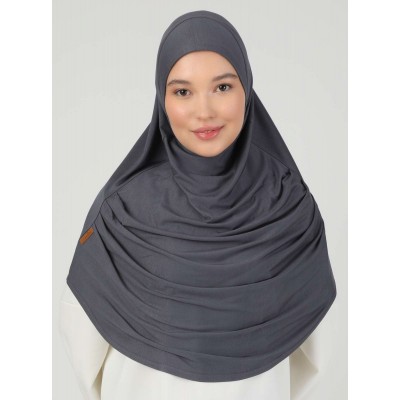 Хіджаб готовий цільний Tesettur Turban Ecardin ST406 One Size Темно-сірий