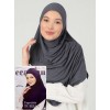 Хіджаб готовий цільний Tesettur Turban Ecardin ST406 One Size Темно-сірий