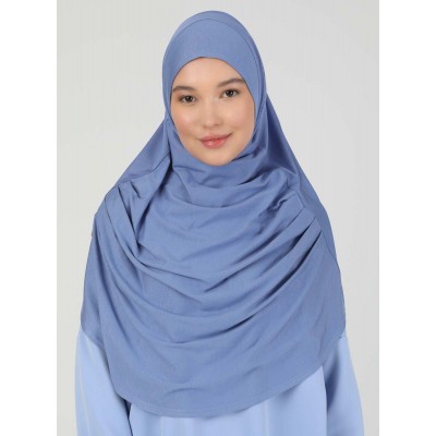 Хіджаб готовий цільний Tesettur Turban Ecardin ST406 One Size Васильковий