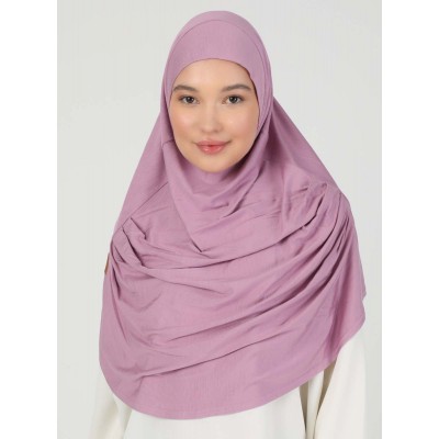 Хіджаб готовий цільний Tesettur Turban Ecardin ST406 One Size Бузковий
