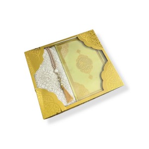 Набір для того, хто молиться (Килимок, Коран, Чотки) Sajda Zahra 70х120 Золотистий Набір для того, хто молиться (Килимок, Коран, Чотки) Sajda Zahra 70х120 Золотистий