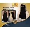 Нікаб (вуаль) жіночий одношаровий Maradi Tek Katli Peçe Чорний