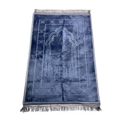 Килимок для намазу Oldhofer Velvet Sajda 80×120 см, Сіро-синій