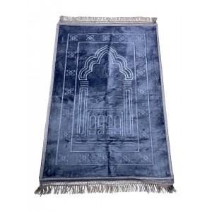 Килимок для намазу Oldhofer Velvet Sajda 80×120 см, Сіро-синій Килимок для намазу Oldhofer Velvet Sajda 80×120 см, Сіро-синій