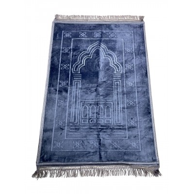 Килимок для намазу Oldhofer Velvet Sajda 80×120 см, Сіро-синій