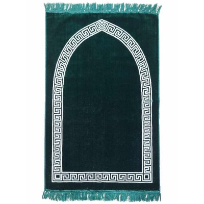 Молитовний килимок Намазлик Classic Mihrab 70×110 см Темно-зелений