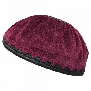 Тюбетейка Чеченська Велюр Takiye ручна робота Бордовий 55 р