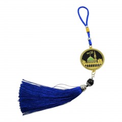 Підвіска «Кааба та Мечеть Пророка ﷺ» металева двостороння Синій