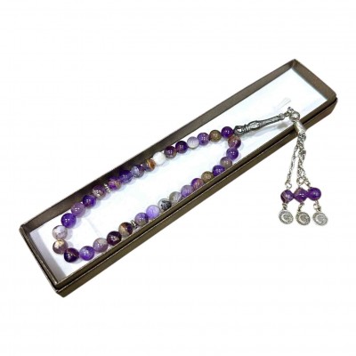 Чотки з натурального каменю Содаліт (Sodalite) 33 намистини 8 мм Чотки з натурального каменю Содаліт (Sodalite) 33 намистини 8 мм