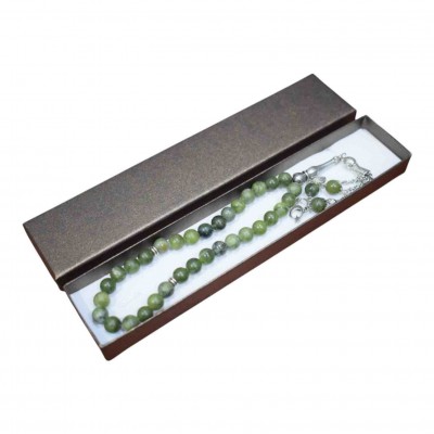 Чотки з натурального каменю Нефрит (Yeşim taşı) 33 намистини 8 мм