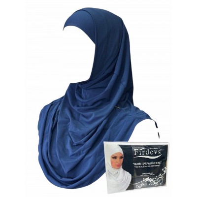Готовий Хіджаб Амірка Firdevs Синьо-зелений 4046