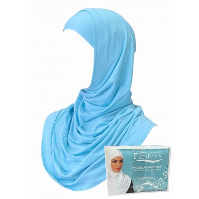 Готовий Хіджаб Амірка Firdevs Бірюзовий 4048