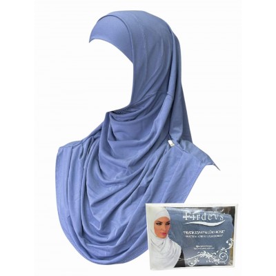 Готовий Хіджаб Амірка Firdevs Васильковий 4049