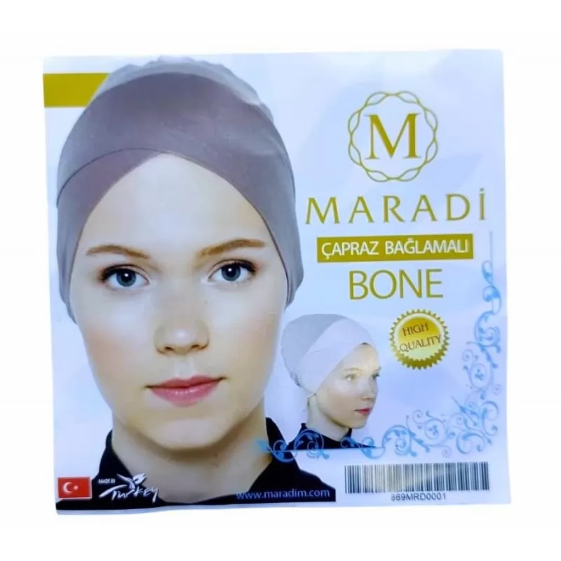 Боне (шапочка) з одним нахлестом Capraz Baglamali Bone Maradi на зав'язках Блідо-рожевий